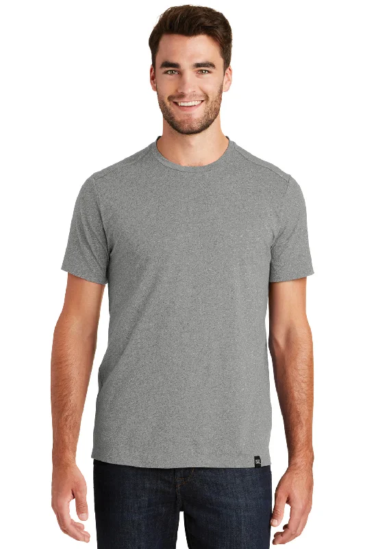 printed short sleeve shirt for casual outings -New Era Mens Heritage Short Sleeve Crewneck T-Shirt - Heather Shadow Grey