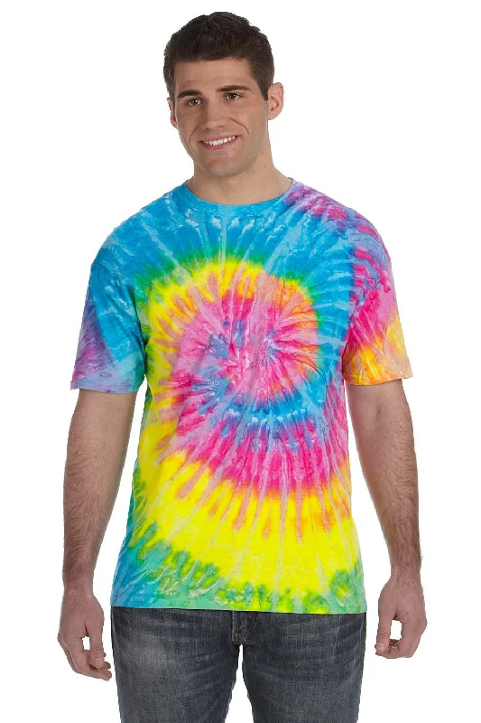 soft short sleeve t-shirt for casual wear -Tie-Dye Mens Short Sleeve Crewneck T-Shirt - Saturn