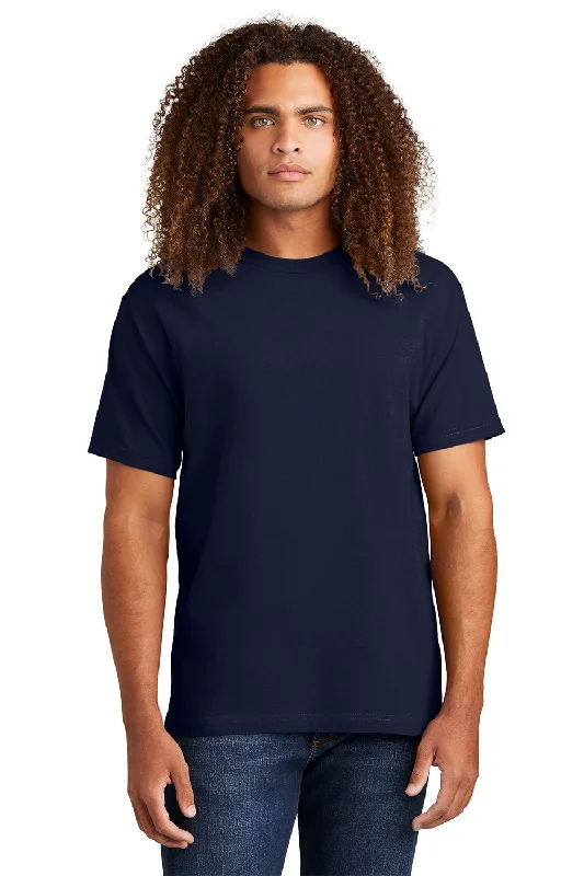 short sleeve workout top for women -American Apparel Mens Short Sleeve Crewneck T-Shirt - True Navy Blue