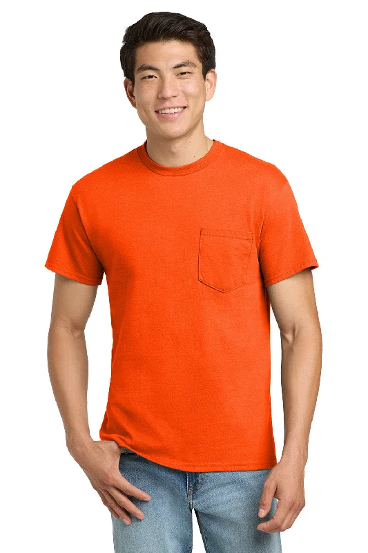 colorful short sleeve t-shirt -Gildan Mens Ultra Short Sleeve Crewneck T-Shirt w/ Pocket - Safety Orange