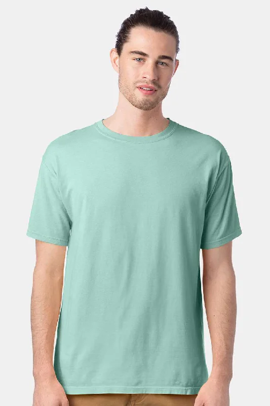 casual women’s short sleeve shirt -ComfortWash By Hanes Mens Short Sleeve Crewneck T-Shirt - Honeydew Green