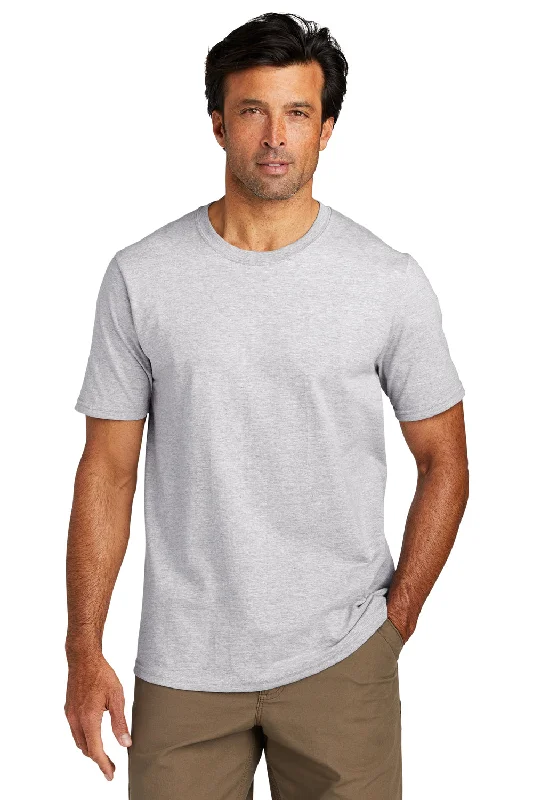 versatile short sleeve shirt for men -Volunteer Knitwear Mens USA Made Chore Short Sleeve Crewneck T-Shirt - Heather Grey