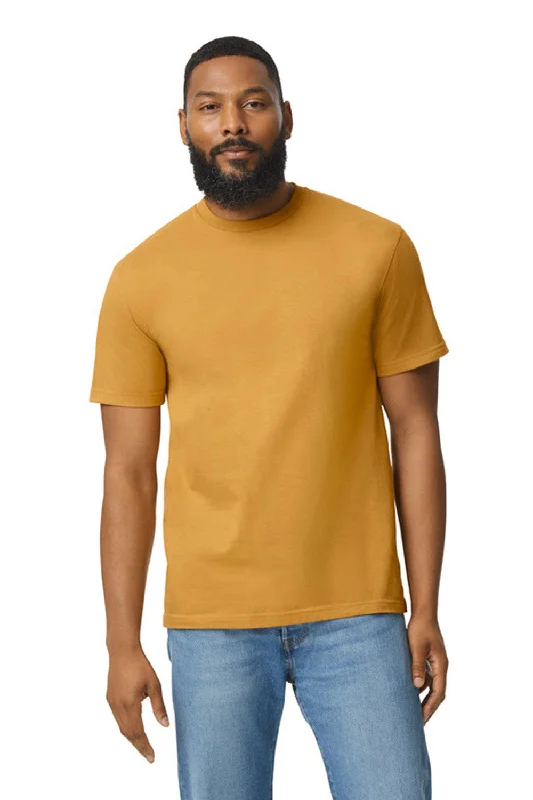 short sleeve comfort fit t-shirt -Gildan Mens Softstyle Short Sleeve Crewneck T-Shirt - Mustard Yellow