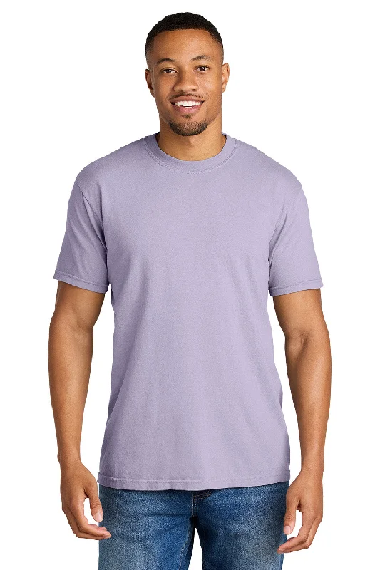 men’s short sleeve casual button-up -Comfort Colors Mens Short Sleeve Crewneck T-Shirt - Orchid Purple