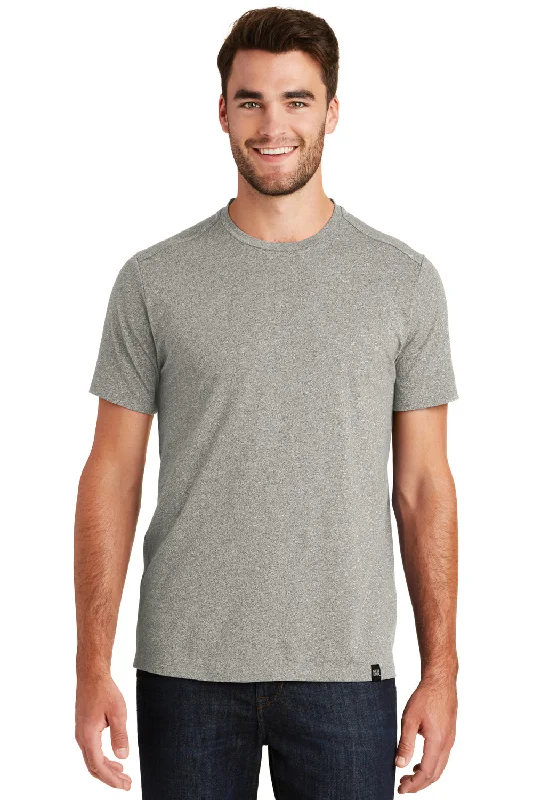 lightweight short sleeve t-shirt -New Era Mens Heritage Short Sleeve Crewneck T-Shirt - Heather Rainstorm Grey - Closeout