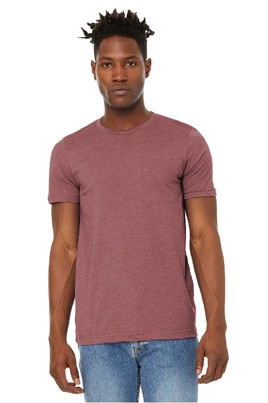 trendy short sleeve tee for women -Bella + Canvas Mens Jersey Short Sleeve Crewneck T-Shirt - Heather Mauve - Closeout