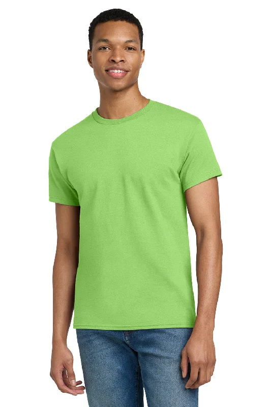 short sleeve t-shirt for gym -Gildan Mens Ultra Short Sleeve Crewneck T-Shirt - Lime Green