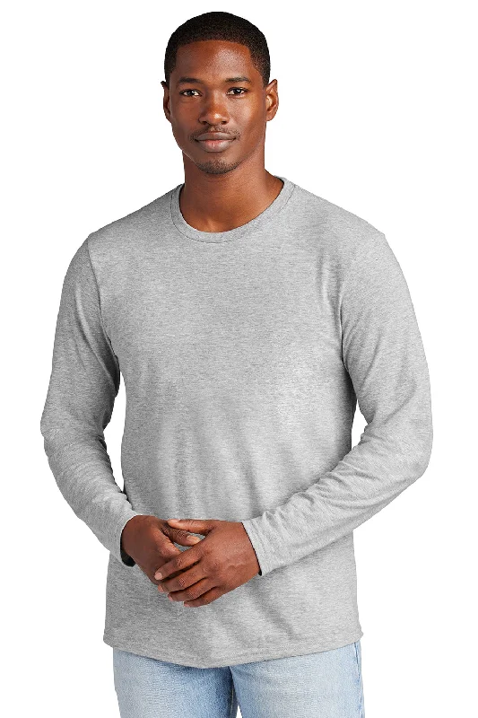 long sleeve to short sleeve t-shirt -District Mens Very Important Long Sleeve Crewneck T-Shirt - Heather Light Grey