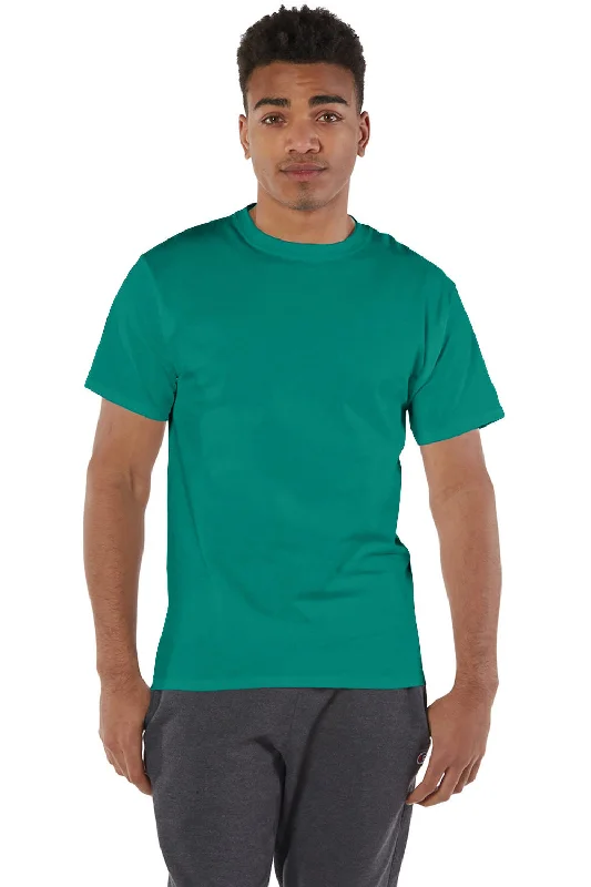 short sleeve t-shirt for relaxed style -Champion Mens Short Sleeve Crewneck T-Shirt - Emerald Green