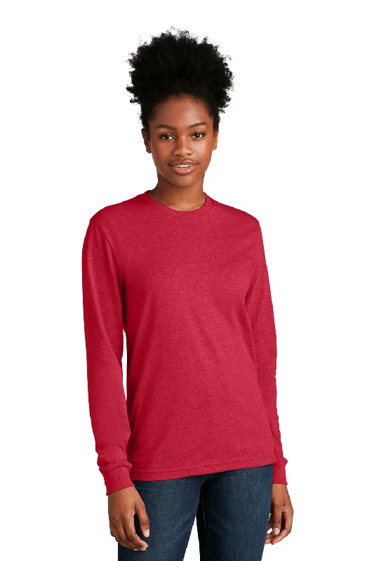 plus size short sleeve shirt for men -Next Level Mens CVC Long Sleeve Crewneck T-Shirt - Red