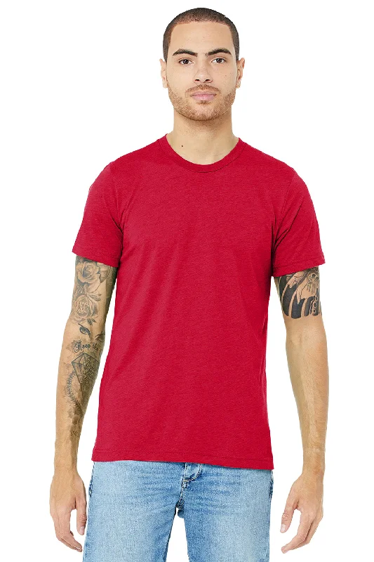 summer-ready short sleeve t-shirt -Bella + Canvas Mens Short Sleeve Crewneck T-Shirt - Solid Red