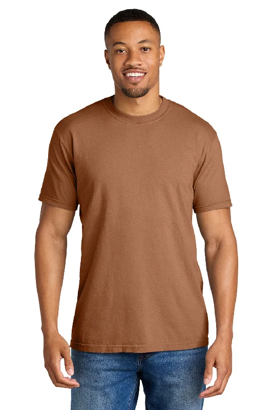 soft cotton short sleeve t-shirt for everyday wear -Comfort Colors Mens Short Sleeve Crewneck T-Shirt - Yam Orange