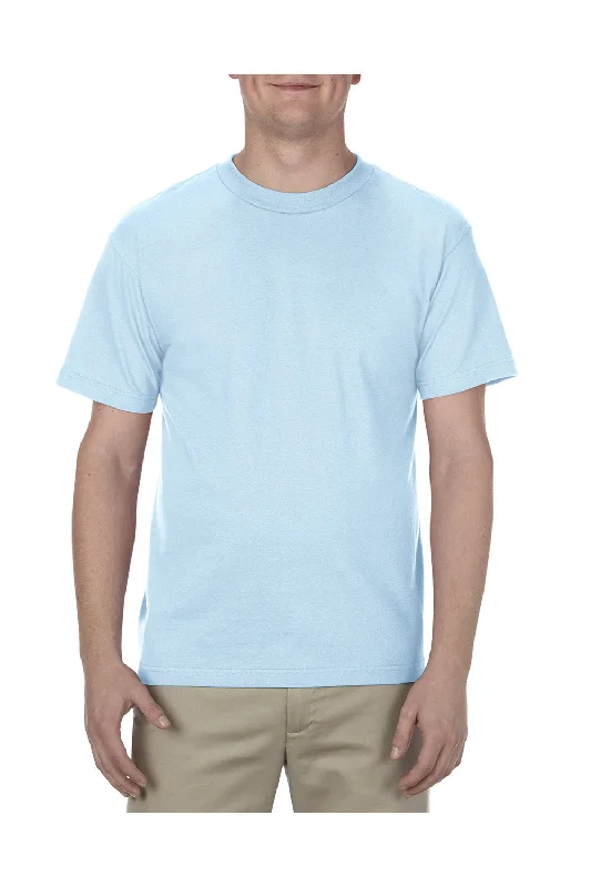 colorful short sleeve t-shirt for men -American Apparel Mens Short Sleeve Crewneck T-Shirt - Powder Blue