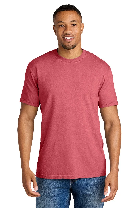 short sleeve high neck t-shirt -Comfort Colors Mens Short Sleeve Crewneck T-Shirt - Watermelon Pink