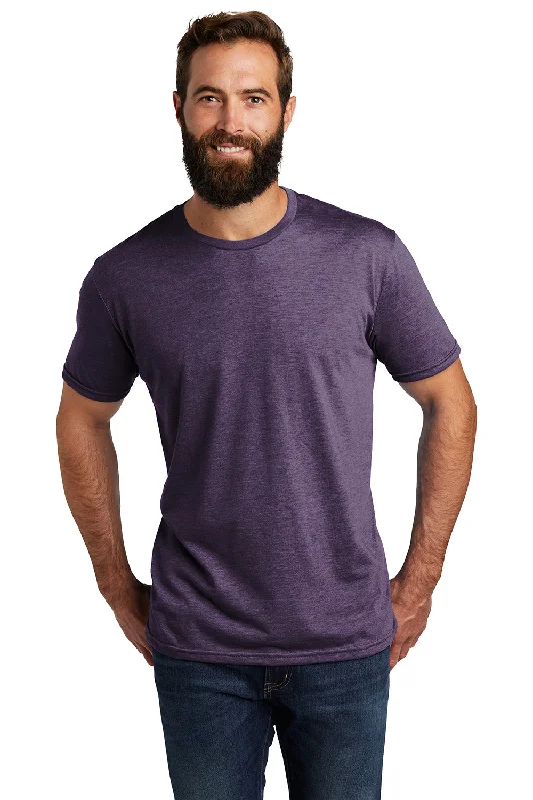 fitted short sleeve t-shirt for gym -Allmade Mens Short Sleeve Crewneck T-Shirt - Huckleberry Purple