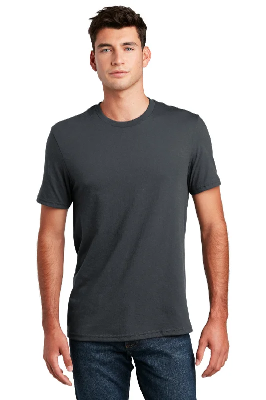 simple short sleeve shirt for casual Fridays -District Mens Perfect Blend Short Sleeve Crewneck T-Shirt - Charcoal Grey