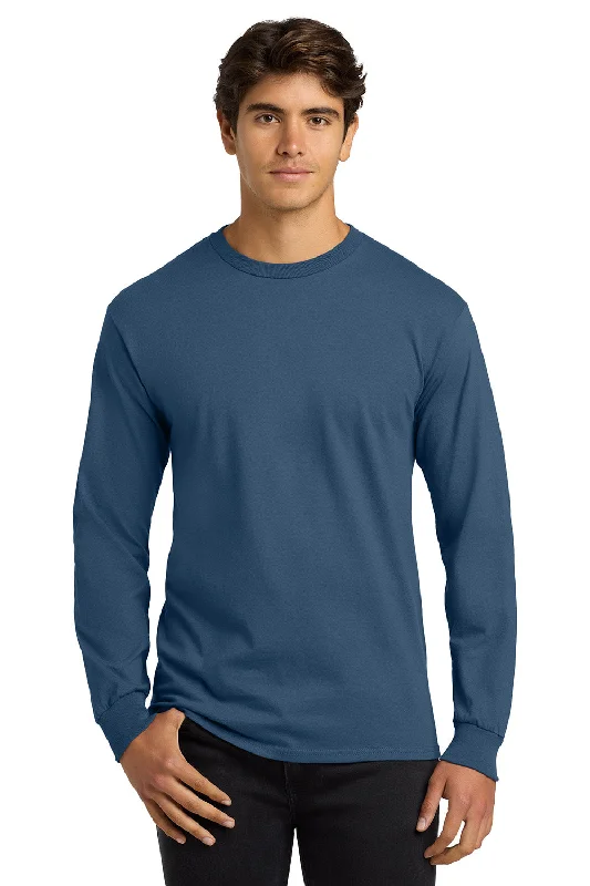 stylish short sleeve t-shirt -Gildan Mens Ultra Long Sleeve Crewneck T-Shirt - Indigo Blue