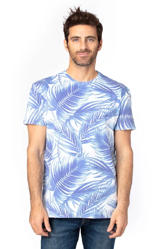 comfy short sleeve t-shirt for sports -Threadfast Apparel Mens Ultimate Short Sleeve Crewneck T-Shirt - Palm Paradise