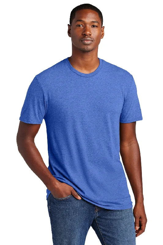 short sleeve t-shirt for hot weather -District Mens Very Important Short Sleeve Crewneck T-Shirt - Royal Blue Frost