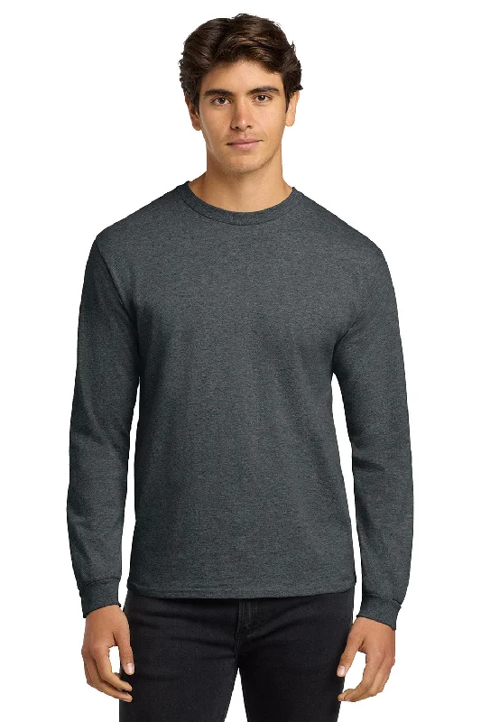 custom short sleeve t-shirt -Gildan Mens Ultra Long Sleeve Crewneck T-Shirt - Heather Dark Grey