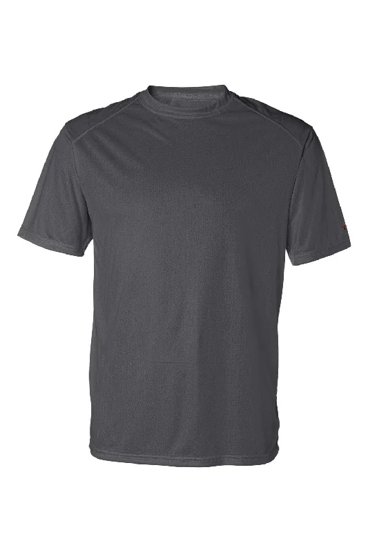 premium quality short sleeve shirt -Badger Mens B-Core Moisture Wicking Short Sleeve Crewneck T-Shirt - Graphite Grey