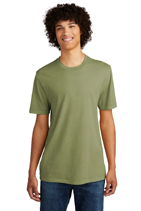 casual short sleeve shirt for business casual -Allmade Mens Mineral Dye Short Sleeve Crewneck T-Shirt - Lichen Green