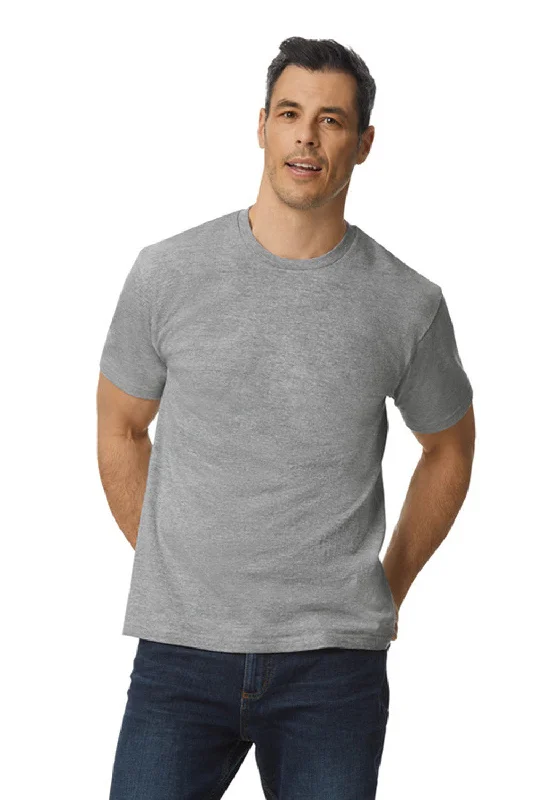 casual short sleeve t-shirt for all seasons -Gildan Mens Softstyle Short Sleeve Crewneck T-Shirt - Sport Grey