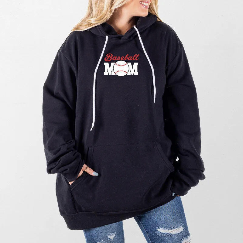 hoodie with breathable material for comfort -Baseball Mom Giant Hoodie