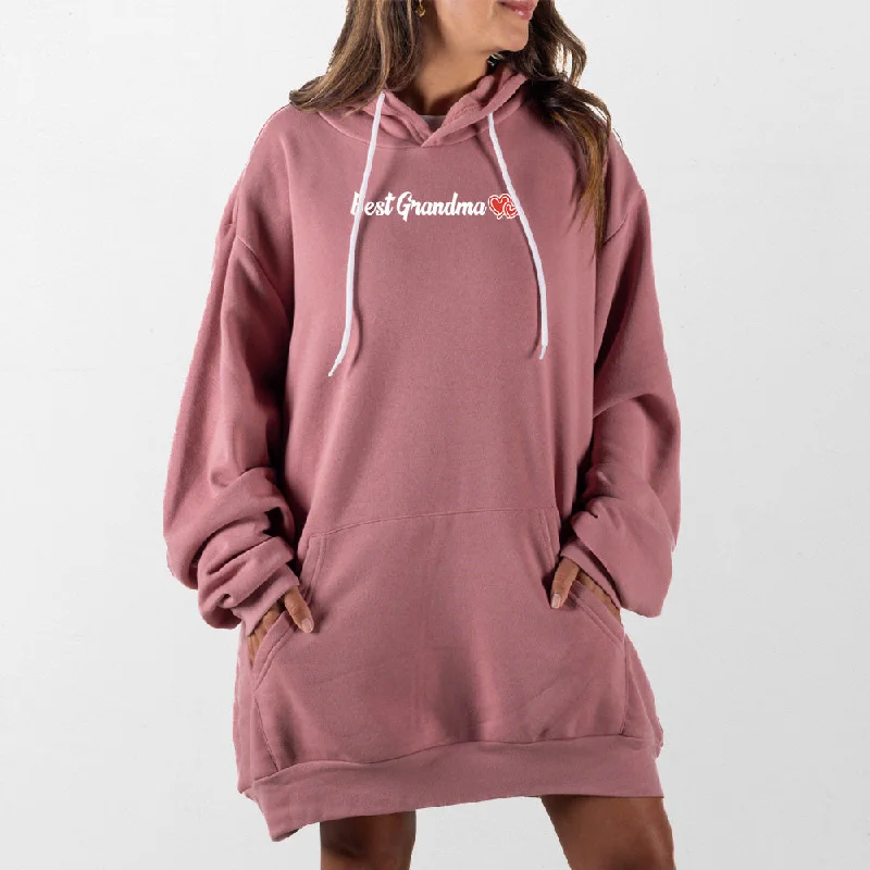 hoodie for classic casual style -Best Grandma Giant Hoodie