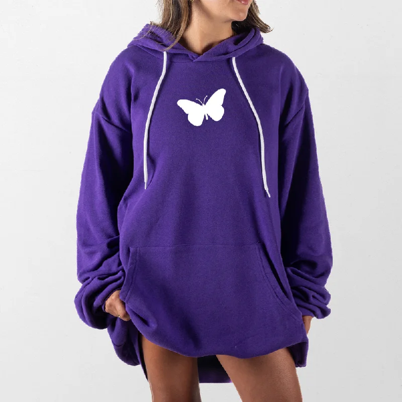 hoodie for relaxed fashion vibes -Butterfly Outline Giant Hoodie