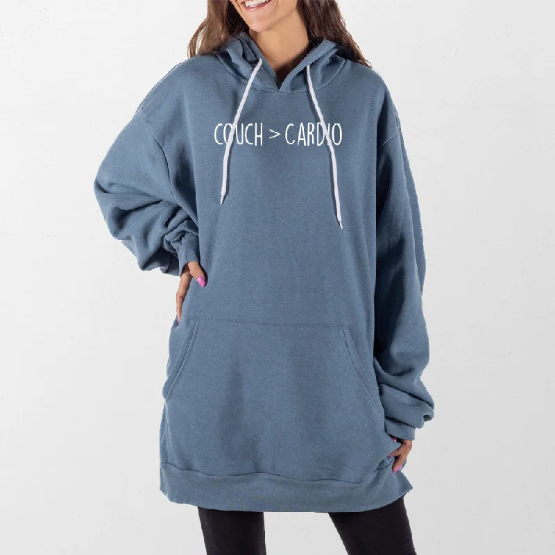 hoodie with high-performance material -Couch Over Cardio Giant Hoodie