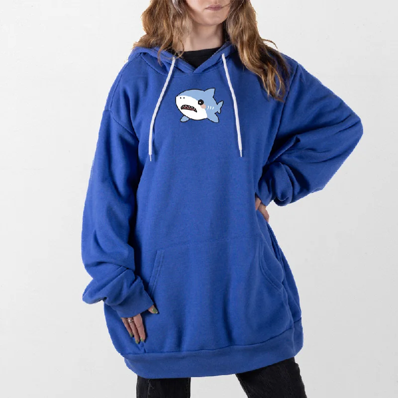 hoodie for layering with sweaters -Cute Shark Giant Hoodie