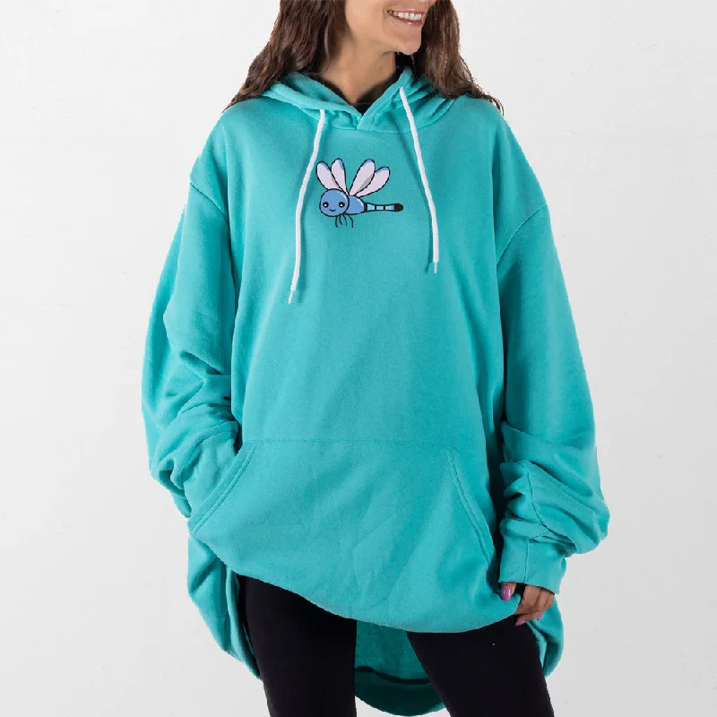 hoodie with cool vintage look -Dragon Fly Giant Hoodie