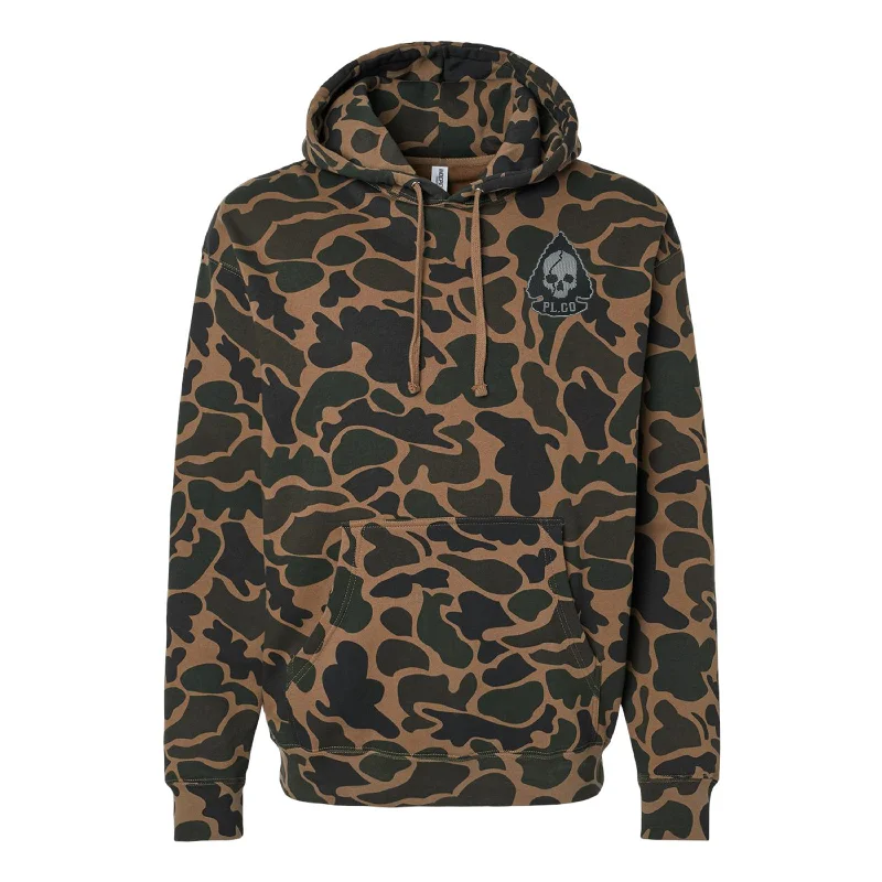 hoodie for easy, casual styling -Camo Arrowhead Embroidered Hoodie