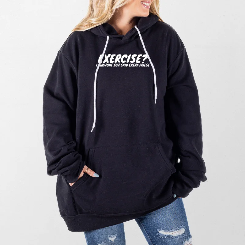 hoodie for casual layering -Exercise Giant Hoodie