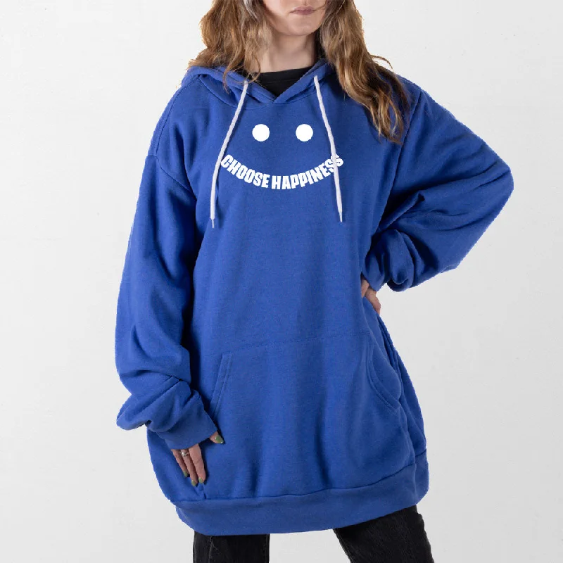 hoodie with cool fleece material -Happiness Giant Hoodie