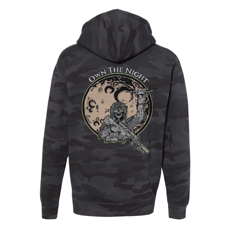 hoodie with trendy graphics for men -Nocturnal Hoodie