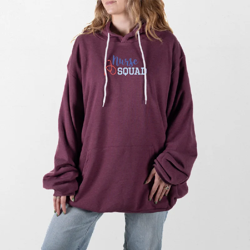 hoodie with adjustable waist for comfort -Nurse Squad Giant Hoodie