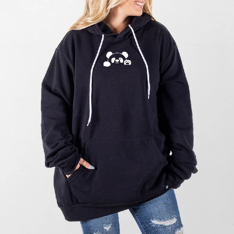 hoodie for cozy and stylish days -Panda Outline Giant Hoodie