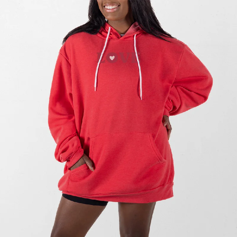 hoodie with vibrant hues -Red Love Giant Hoodie