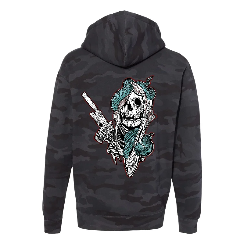 hoodie with contrast sleeves -Shiver Hoodie