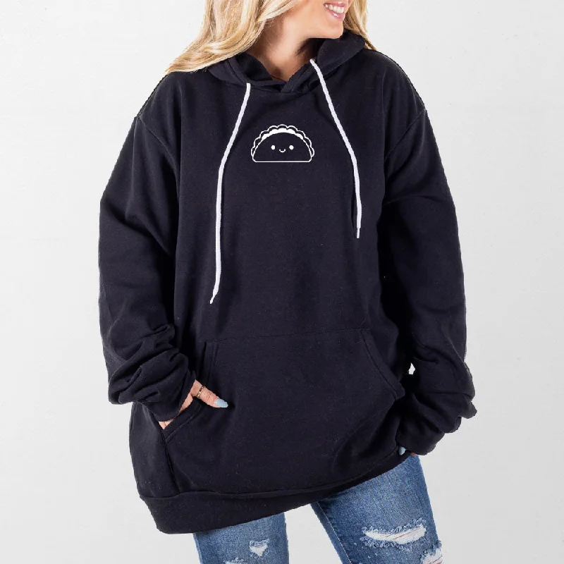 hoodie with side slits for comfort -Taco Icon Giant Hoodie