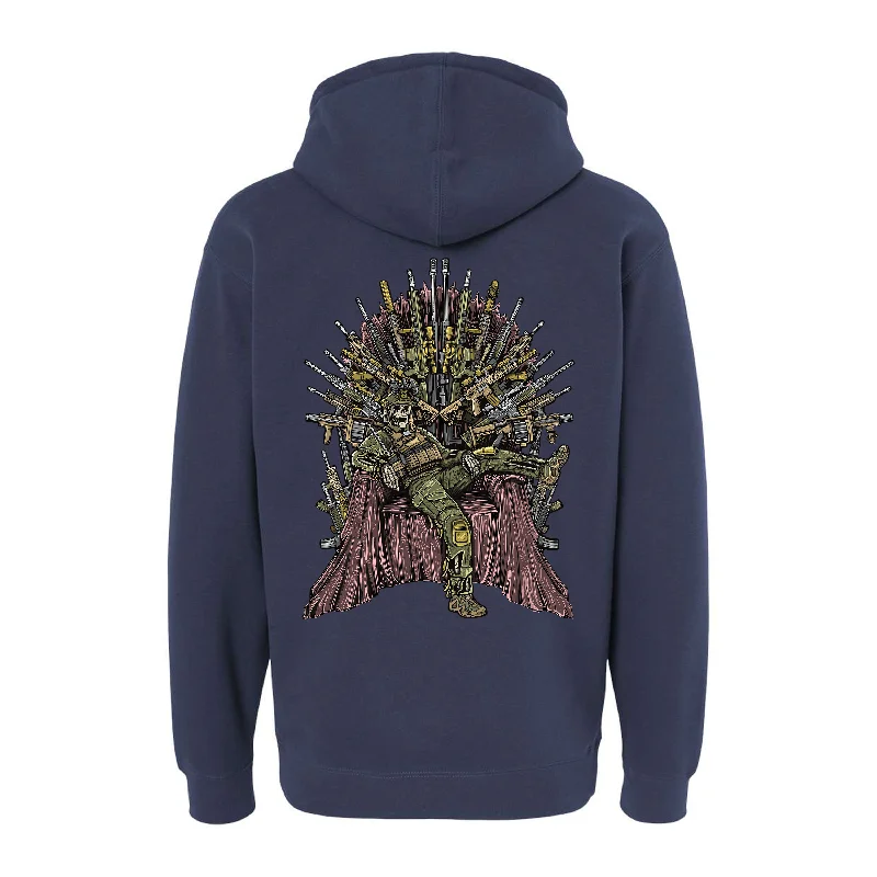 hoodie with cool fleece material -The Throne Hoodie