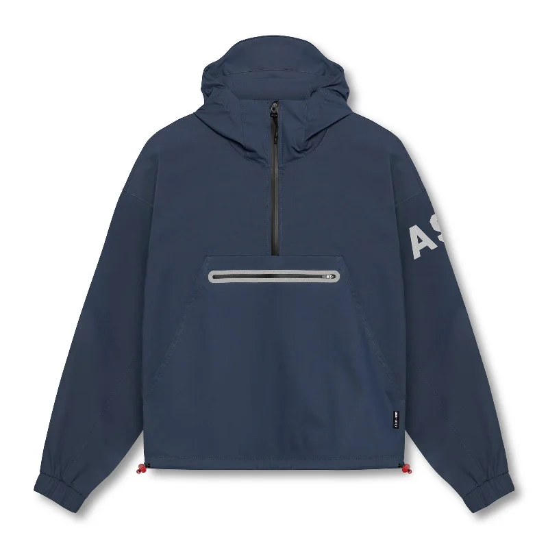 stylish bomber jacket for outdoor activities-0717. Weather-Ready Anorak Jacket  - Navy