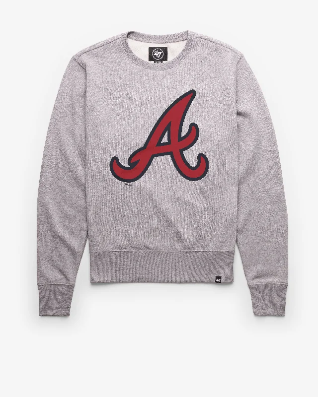 hoodie for layering with t-shirts -ATLANTA BRAVES IMPRINT '47 HEADLINE CREW