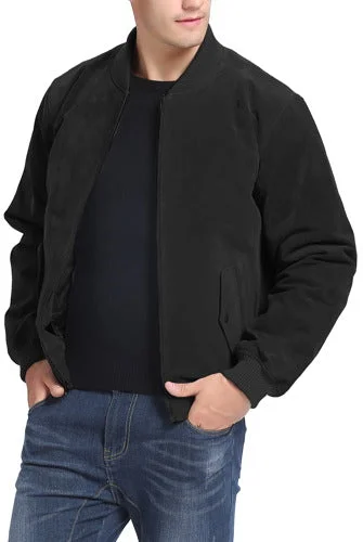 men’s military-style jacket-BGSD Men Urban Leather Bomber Jacket