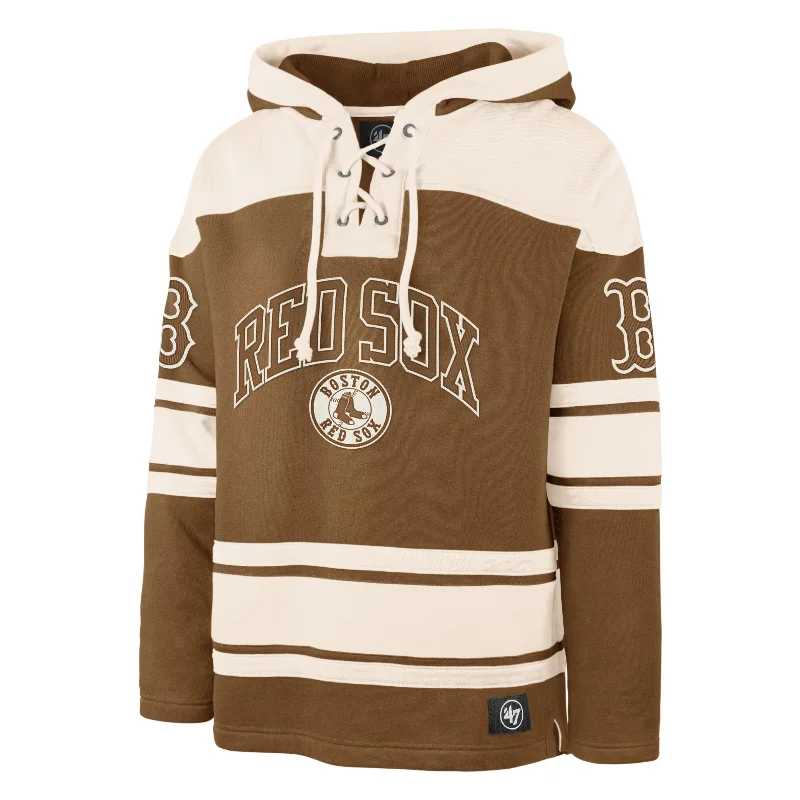 hoodie with subtle texture details -BOSTON RED SOX DARK FIRE SUPERIOR '47 LACER HOOD