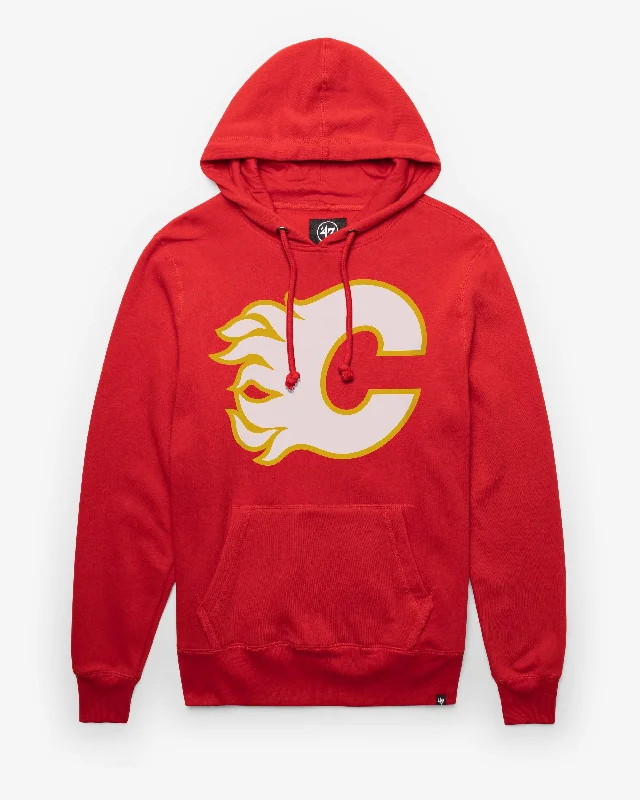 hoodie with vintage graphics -CALGARY FLAMES IMPRINT '47 HEADLINE HOOD