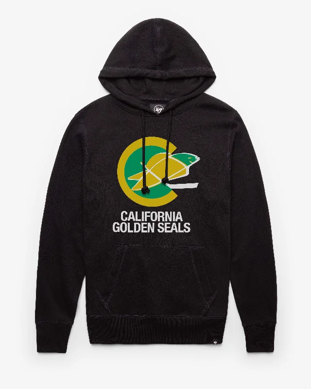 hoodie with stylish print for men -CALIFORNIA GOLDEN SEALS VINTAGE IMPRINT '47 HEADLINE HOOD