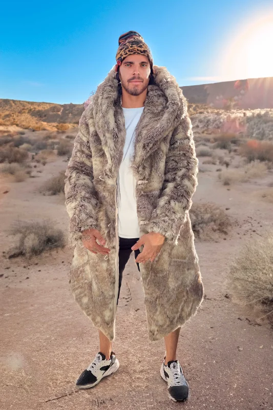 men’s down-insulated jacket for winter-Men's Desert Warrior Coat in "Desert Wolf"